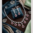 Tanish Art Jewellery Graceful American Diamond Necklace Choker Set