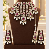 Tanish Art Jewellery Graceful Polki Kundan Necklace Choker Set
