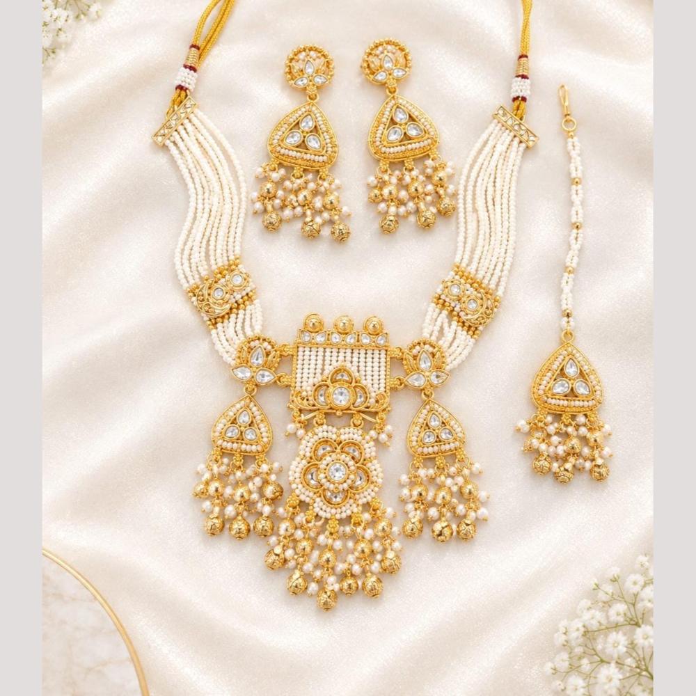 Tanish Art Jewellery Polki Kundan And Pearl Necklace Choker Set
