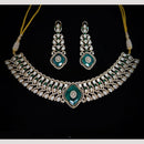 Tanish Art Jewellery American Diamond And Polki Kundan Choker Necklace Set
