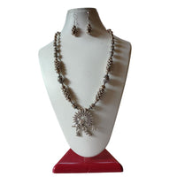 Shrichhemkari Art Oxidised Plated Beads Long Necklace Set