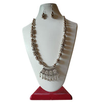 Shrichhemkari Art Oxidised Plated Beads Long Necklace Set