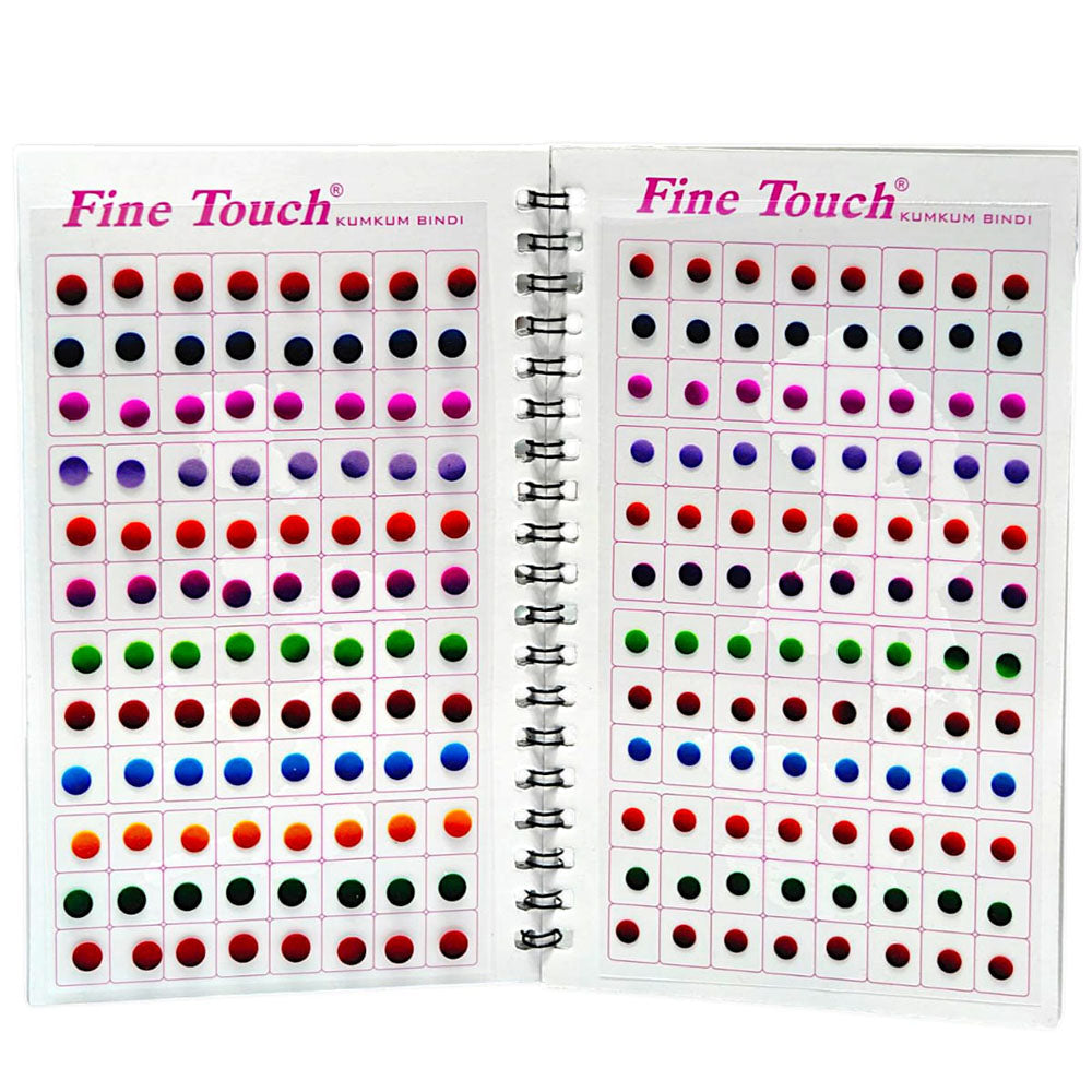 Batra Bindis A Vibrant Assortment Of Classic Plain Bindis in a Handy Travel-Friendly Spiral Book Format