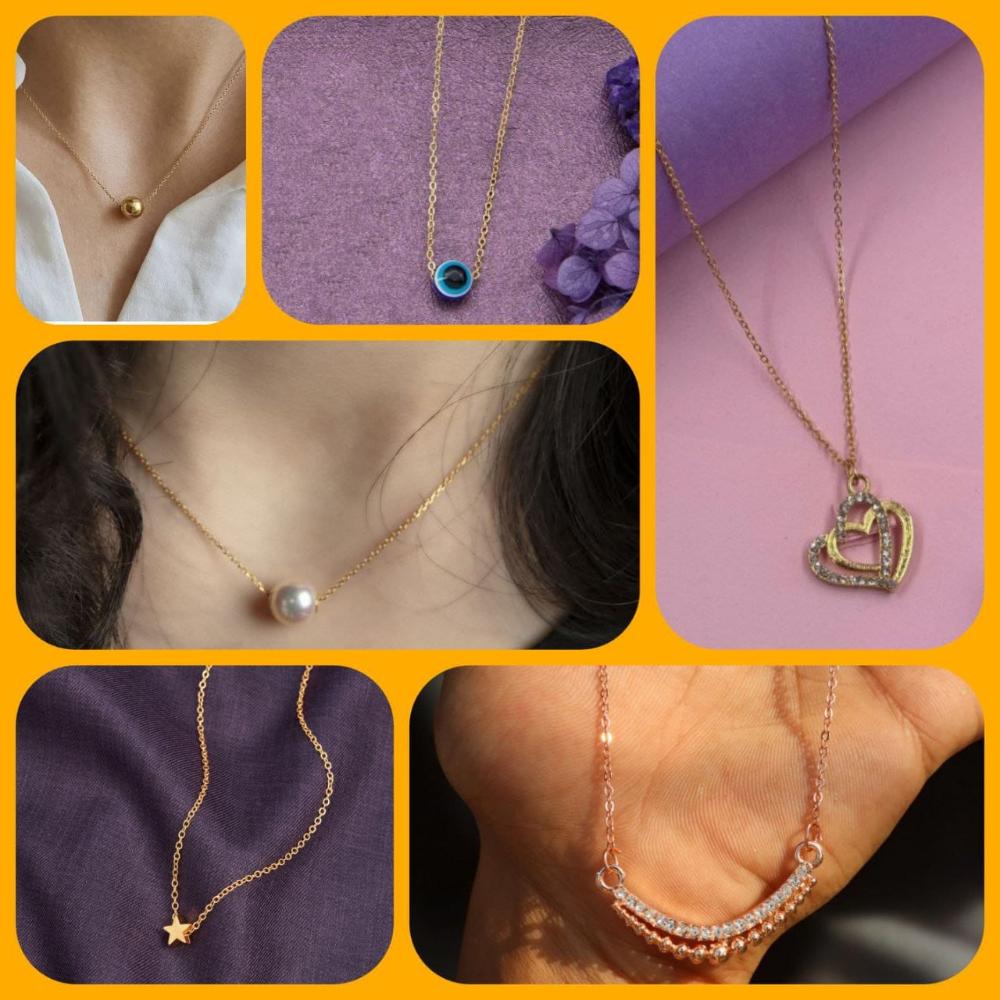 Surat Jewel Elegant Austrian Stone Assorted Design Chain Pendant