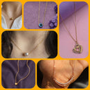 Surat Jewel Elegant Austrian Stone Assorted Design Chain Pendant