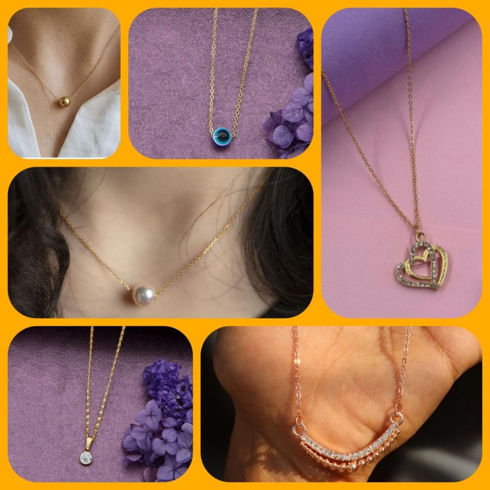 Surat Jewel Elegant Austrian Stone Assorted Design Chain Pendant