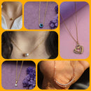 Surat Jewel Elegant Austrian Stone Assorted Design Chain Pendant