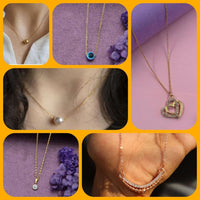 Surat Jewel Elegant Austrian Stone Assorted Design Chain Pendant