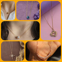 Surat Jewel Elegant Austrian Stone Assorted Design Chain Pendant