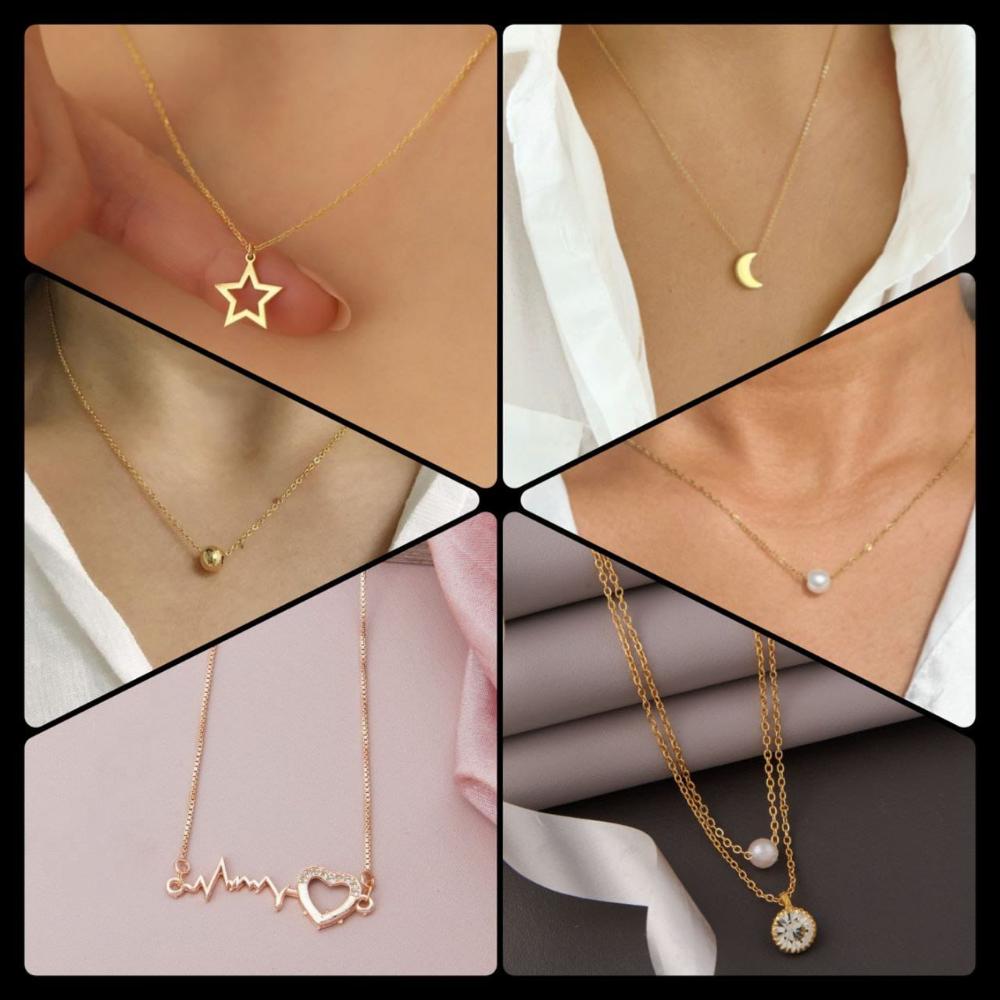 Surat Jewel Elegant Austrian Stone Assorted Design Chain Pendant