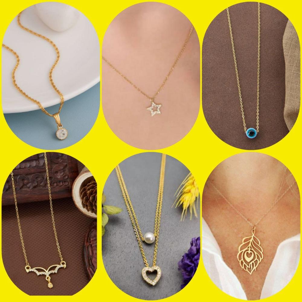 Surat Jewel Elegant Austrian Stone Assorted Design Chain Pendant