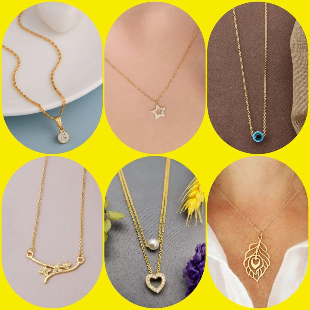 Surat Jewel Elegant Austrian Stone Assorted Design Chain Pendant