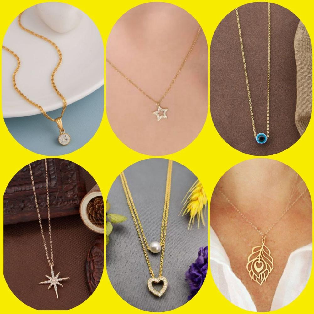 Surat Jewel Elegant Austrian Stone Assorted Design Chain Pendant