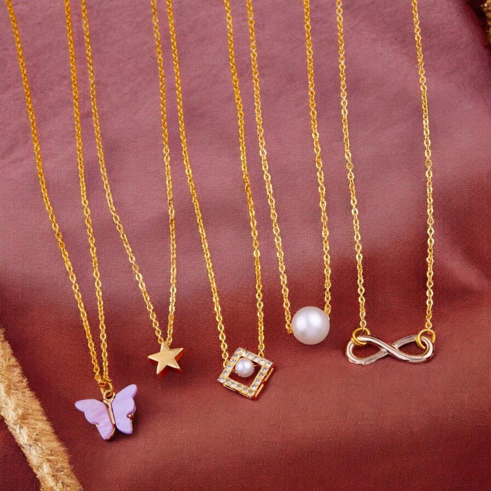 Surat Jewel Elegant Austrian Stone Assorted Design Chain Pendant