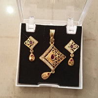 Santosh Chudighar Shimmering Austrian Stone Pendant Set