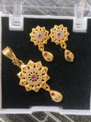 Santosh Chudighar Shimmering Austrian Stone Pendant Set