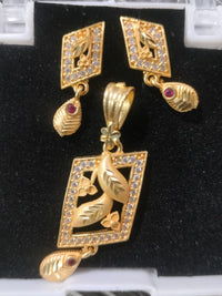 Santosh Chudighar Shimmering Austrian Stone Pendant Set