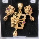 Santosh Chudighar Shimmering Austrian Stone Pendant Set