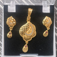 Santosh Chudighar Shimmering Austrian Stone Pendant Set