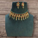 ZF Collection Pota Stone Pearl And Beads Choker Necklace Set 