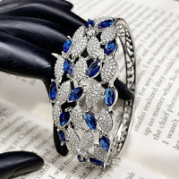 ZF Collection Crytsal Stone And Austrian Stone Openable Bracelet