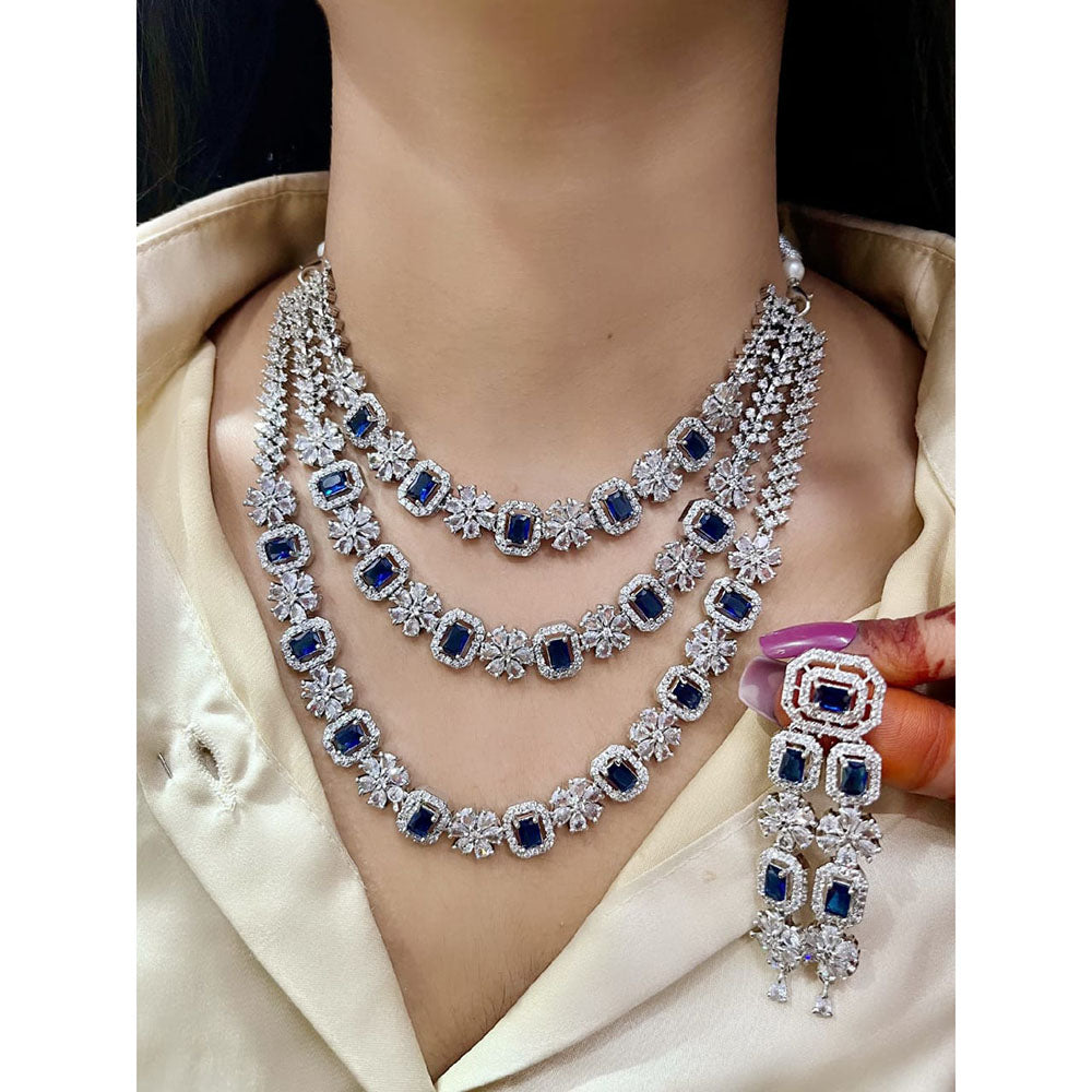 ZF Collection Designer American Daimond Necklace Set