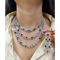 ZF Collection Designer American Daimond Necklace Set
