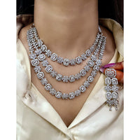 ZF Collection Designer American Daimond Necklace Set