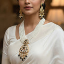 ZF Collection Pota and Pearl Long Necklace Set