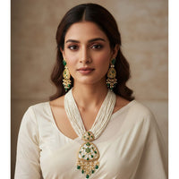 ZF Collection Pota and Pearl Long Necklace Set