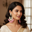 ZF Collection Royal Kundan Austrian Stone Beaded Dangler Earrings