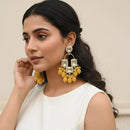 ZF Collection Royal Kundan Austrian Stone Beaded Dangler Earrings