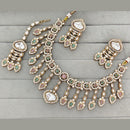 ZF Collection Royal Kundan Stone And Pota Stone Necklace Set