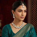 ZF Collection Elegant Kundan Stone Choker Necklace Set