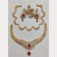 ZF Collection Sparkling American Diamond Necklace Combo Set