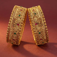 ZF Collection Designer Pota Stone Openable Bangles Set 