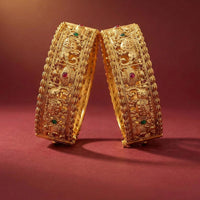 ZF Collection Designer Pota Stone Openable Bangles Set 