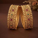 ZF Collection Designer Pota Stone Openable Bangles Set 