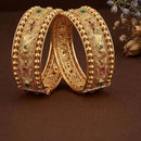 ZF Collection Designer Pota Stone Openable Bangles Set 