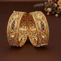 ZF Collection Designer Pota Stone Openable Bangles Set 