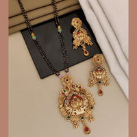ZF Collection Stylish Pota Stone And Black Pearl Manglasutra 