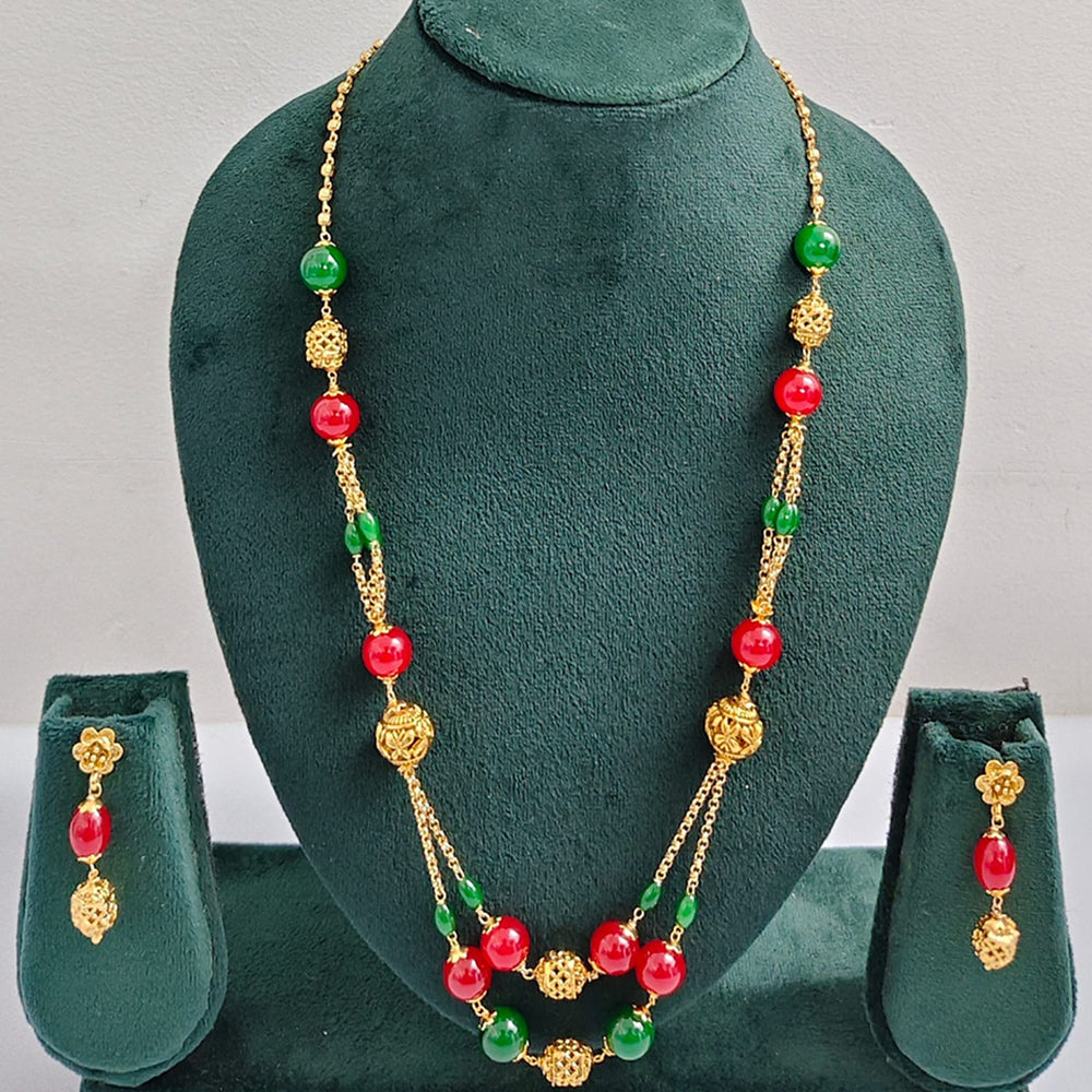 ZF Collection Traditional Beads Long Necklace Set