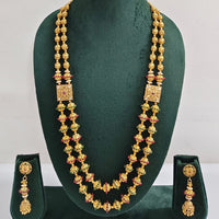 ZF Collection Traditional Pota Stone And Beads Long Necklace Set 
