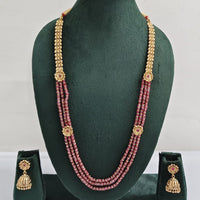 ZF Collection Traditional Pota Stone And Beads Long Necklace Set 
