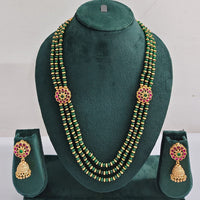 ZF Collection Traditional Pota Stone And Beads Long Necklace Set 