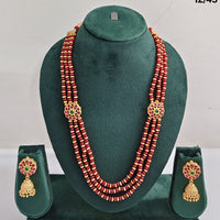 ZF Collection Traditional Pota Stone And Beads Long Necklace Set