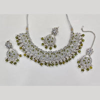 ZF Collection Glamorous Crystal Stone And Beads Necklace Set 