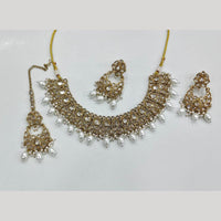 ZF Collection Glamorous Crystal Stone And Beads Necklace Set 