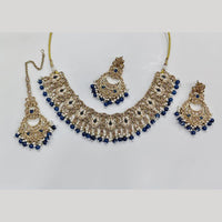 ZF Collection Glamorous Crystal Stone And Beads Necklace Set 