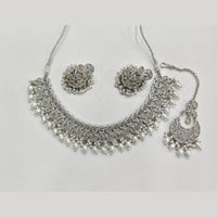 ZF Collection Glamorous Crystal Stone And Beads Necklace Set 
